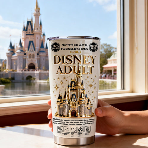 “Unleash Your Inner Magic” - Fairytale Castle Tumbler, Personalized Gift for Magic Lovers Tumbler Cup PopCulturePrints
