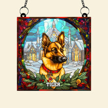 Load image into Gallery viewer, German Shepherd Dog Christmas Acrylic Suncatcher Ornament - Personalized Gifts For Dog Lovers
