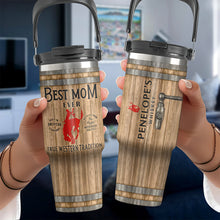 Load image into Gallery viewer, Best Mom Ever - Personalized Whiskey Barrel Tumbler for Mom, Grandma, and Loved Ones Tumbler Cup PopCulturePrints
