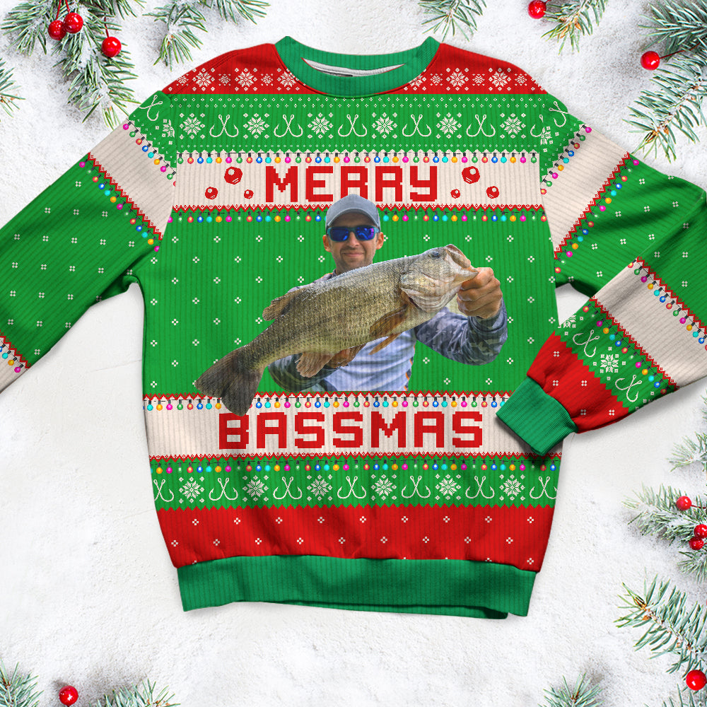 Personalized Fishing Lovers Ugly Christmas Sweater