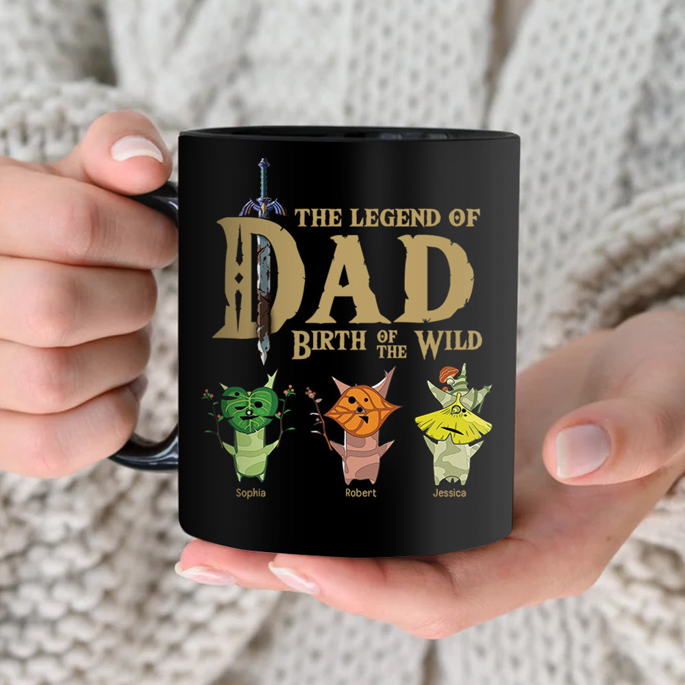 The Legend of Dad: Birth of the Wild Personalized Black Mug Coffee Mug PopCulturePrints