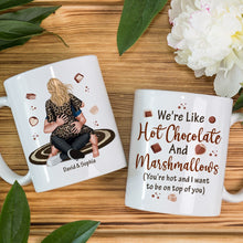Load image into Gallery viewer, Personalized Hot Chocolate &amp; Marshmallows Couple Mug Coffee Mug PopCulturePrints
