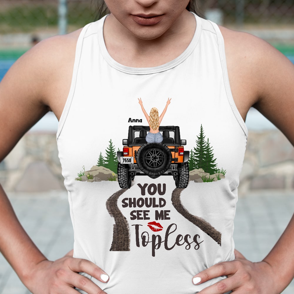 Personalized 'You Should See Me Topless' Tank Top for Adventurous Women