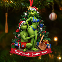 Load image into Gallery viewer, House Divided But Our Love United - Personalized Baseball Ornament for Couples Ornament PopCulturePrints
