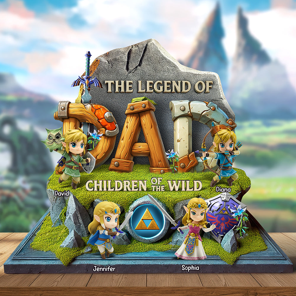 The Legend of Dad - Personalized Acrylic Plaque - Unique Gift for Dads, Grandpas & More Shaped Plaques PopCulturePrints