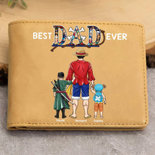 Load image into Gallery viewer, Custom PU Leather Wallet - Best Dad Ever Anime Design Leather Wallet PopCulturePrints
