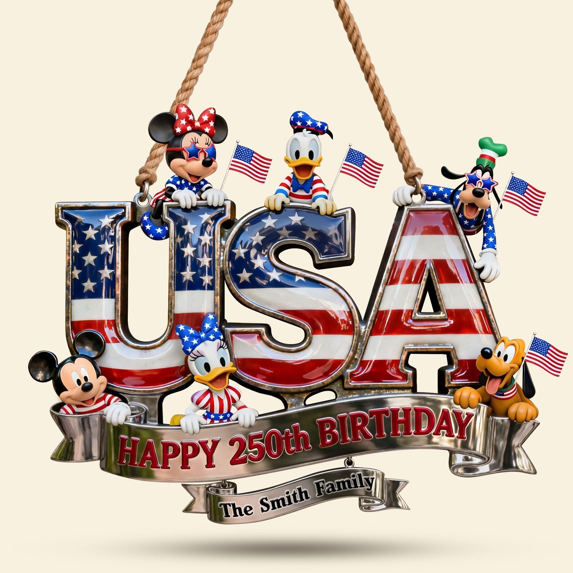 Celebrate Your Family's Special Day - USA Birthday Family Acrylic Sign - Personalized Gift for Loved Ones Acrylic Sign PopCulturePrints
