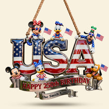 Load image into Gallery viewer, Celebrate Your Family's Special Day - USA Birthday Family Acrylic Sign - Personalized Gift for Loved Ones Acrylic Sign PopCulturePrints

