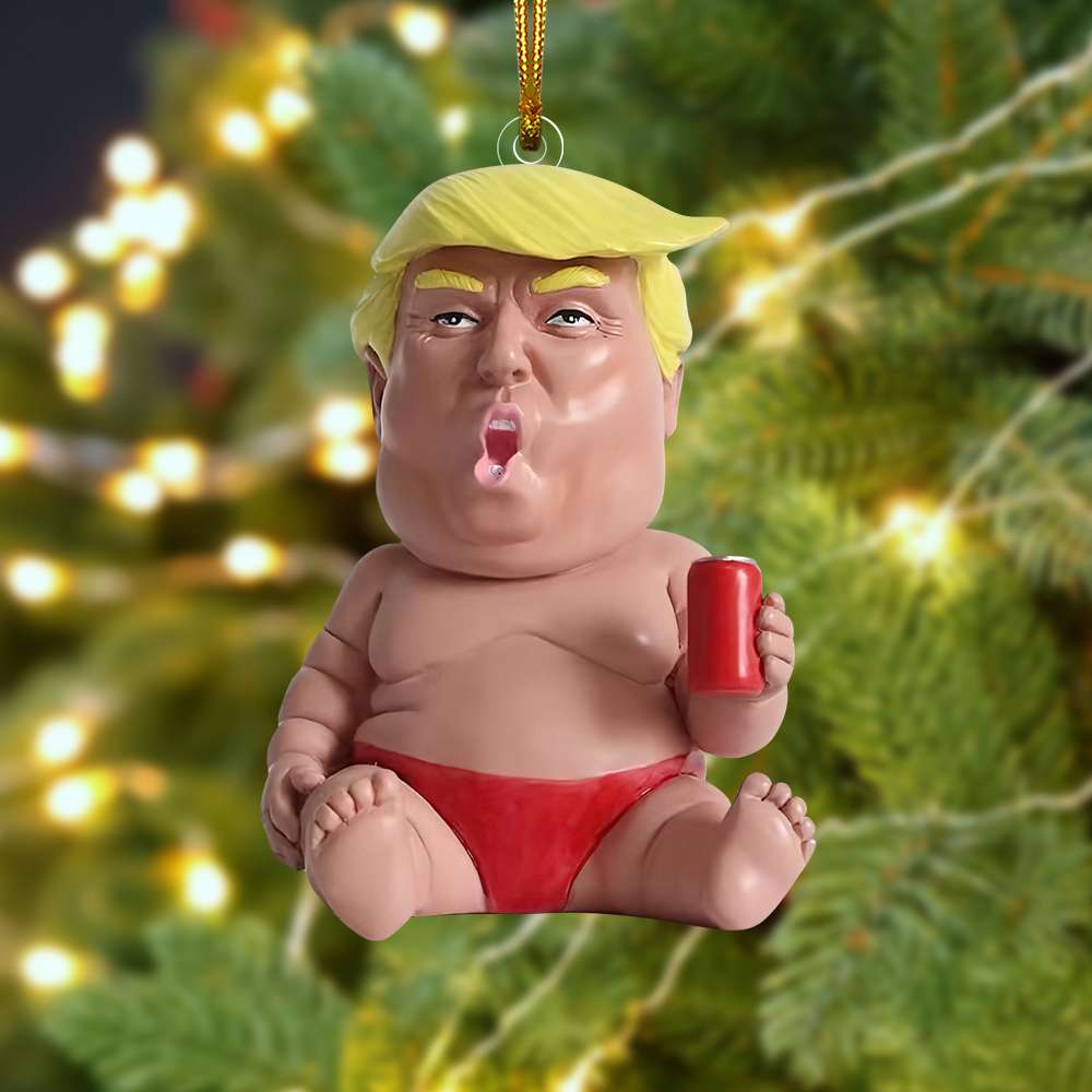 Funny Baby Trump Car Hanging Ornament