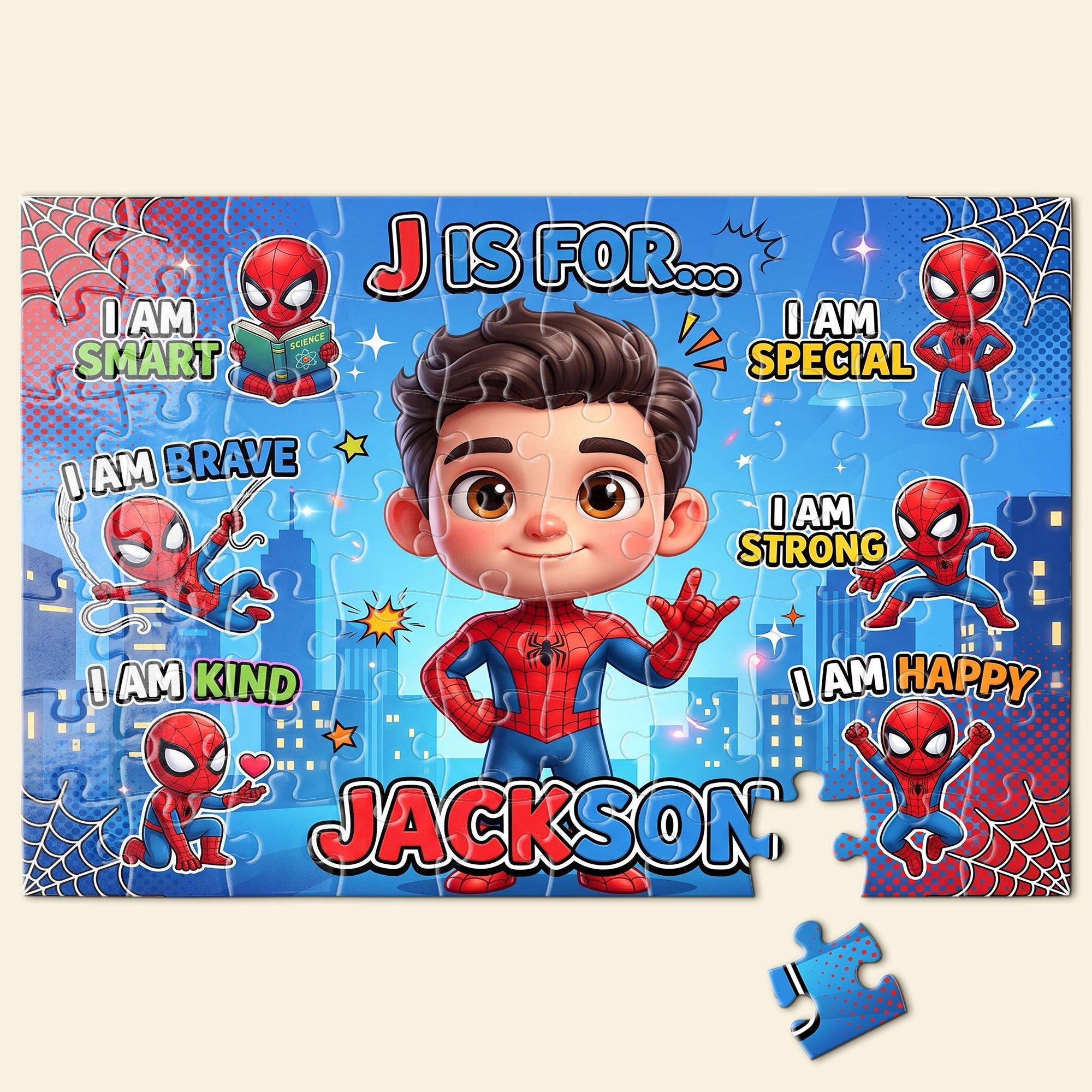 Brave & Kind Jigsaw Puzzle - Personalized Gift for Kids