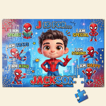Load image into Gallery viewer, Brave &amp; Kind Jigsaw Puzzle - Personalized Gift for Kids
