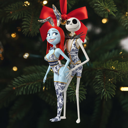 Celebrate Love with Laughter - Personalized Playful Couple Christmas Ornament Ornament PopCulturePrints