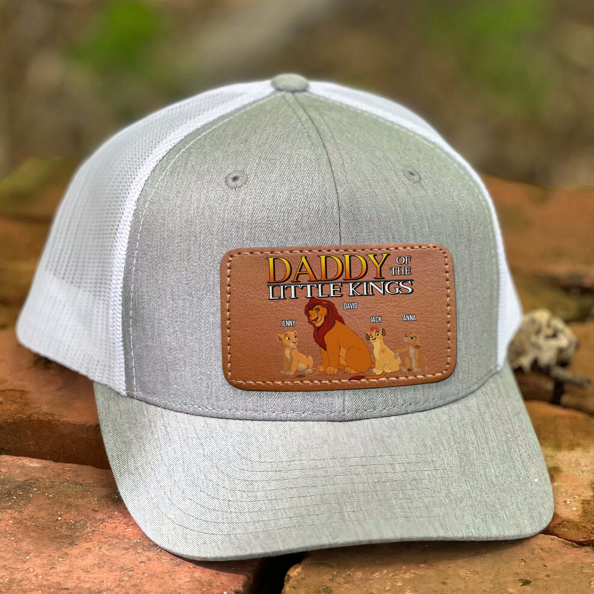 Personalized Daddy of the Little Kings Leather Patch Hat - Father's Day Gift