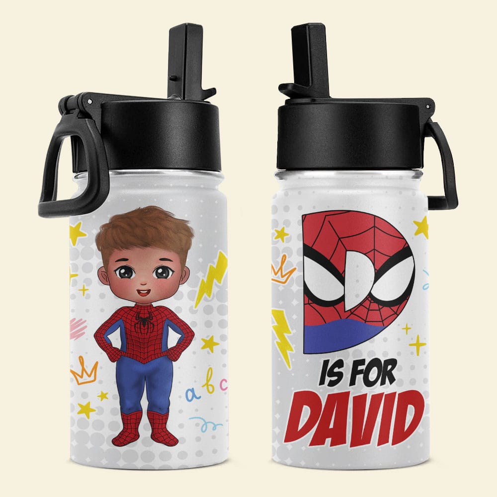 Personalized Superhero Kid's Tumbler - Custom Name Design Tumbler Cup PopCulturePrints