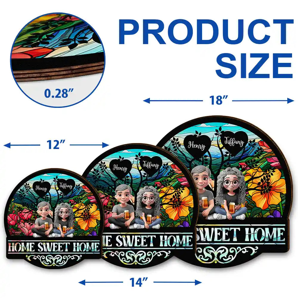 Home Sweet Home Family - Personalized Custom Shaped Wood Sign for Every Family Member Wood Shaped Sign PopCulturePrints
