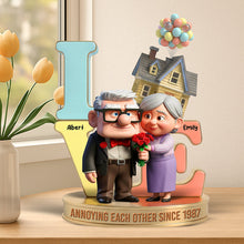 Load image into Gallery viewer, "Annoying Each Other Since 1987" - Personalized Acrylic Plaque for Couples - Unique Gift for Weddings, Anniversaries, and Special Occasions Shaped Plaques PopCulturePrints

