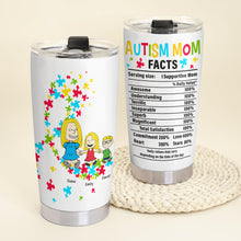 Load image into Gallery viewer, Supportive Mom Facts - Personalized Tumbler for Autism Moms Tumbler Cup PopCulturePrints
