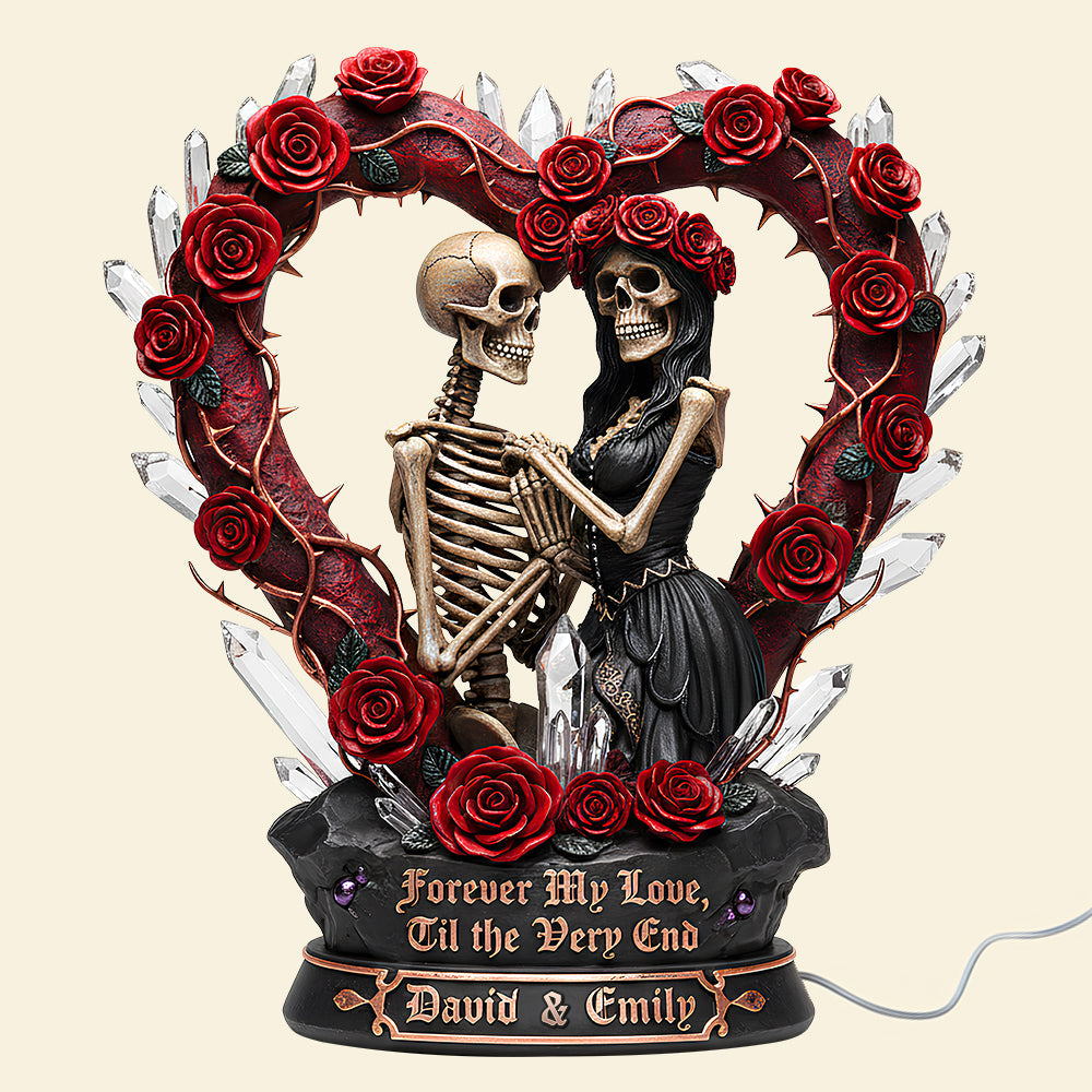 Forever My Love, Til the Very End - Personalized Couples Acrylic Light Box Light Box PopCulturePrints