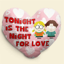 Load image into Gallery viewer, Custom Heart Pillow for Couples - Romantic Valentine's Day Gifts Pillow PopCulturePrints
