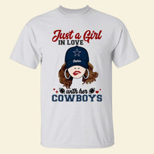 Load image into Gallery viewer, Custom Football Lover&#39;s Girl Shirt
