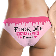 Load image into Gallery viewer, Personalized Naughty Women's Briefs - Custom Pink Lingerie for Her Boxer Briefs PopCulturePrints
