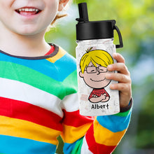 Load image into Gallery viewer, Personalized 1st Grade Water Bottle for Kids - Cute Cartoon Design
