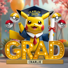 Load image into Gallery viewer, Celebrate Your Achievement, Pikachu Graduation Plaque - Personalized Gifts For Graduates Shaped Plaques PopCulturePrints
