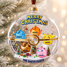 Load image into Gallery viewer, “Celebrate Joy with Personalized Fun Inflated Creatures!” - Custom Acrylic Ornament for Families
