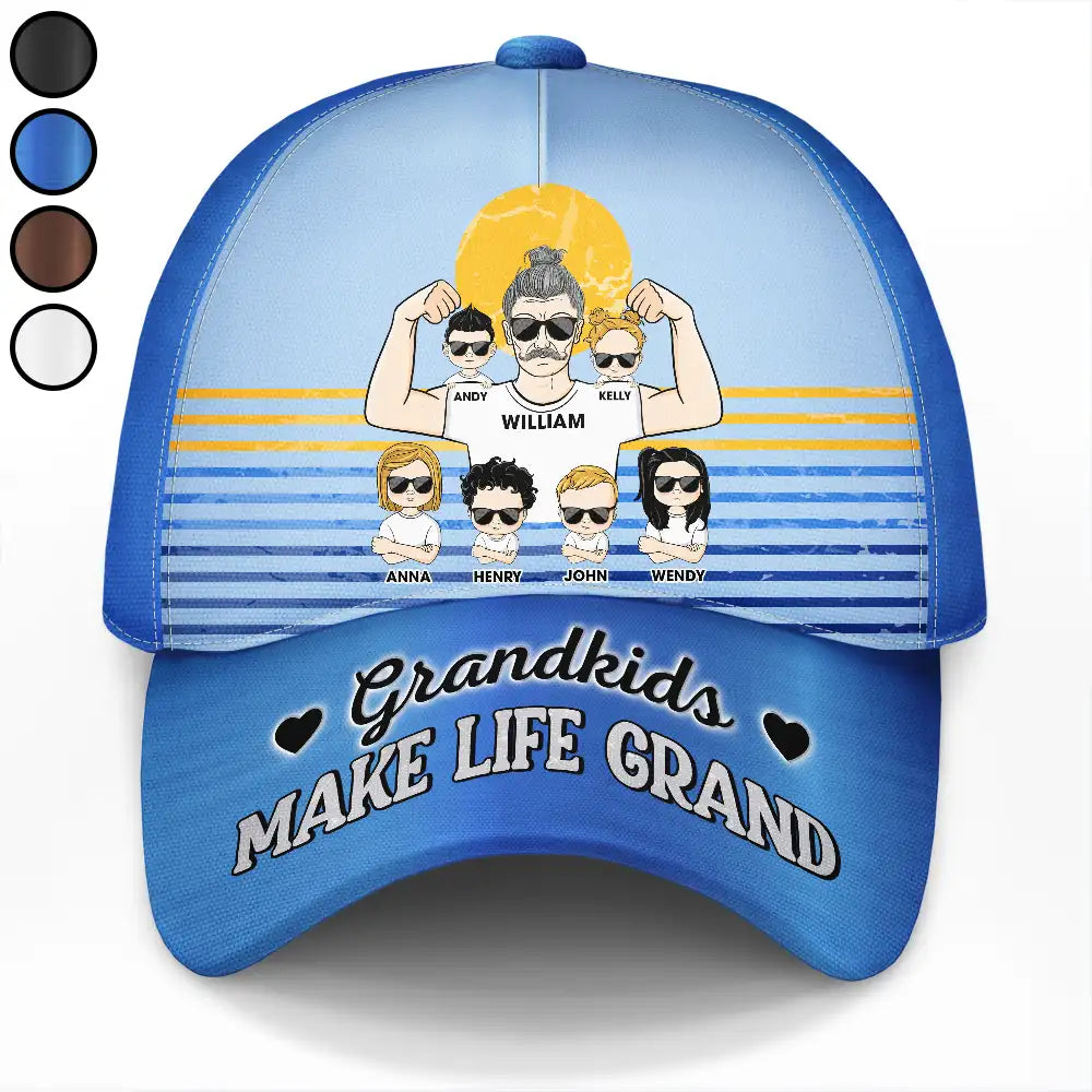 Grandkids Make Life Grand - Personalized Classic Cap Classic Cap PopCulturePrints