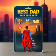 Load image into Gallery viewer, Best Dad Ever - Personalized Super Dad Plaque - Unique Gift for Dad and Grandpa Shaped Plaques PopCulturePrints
