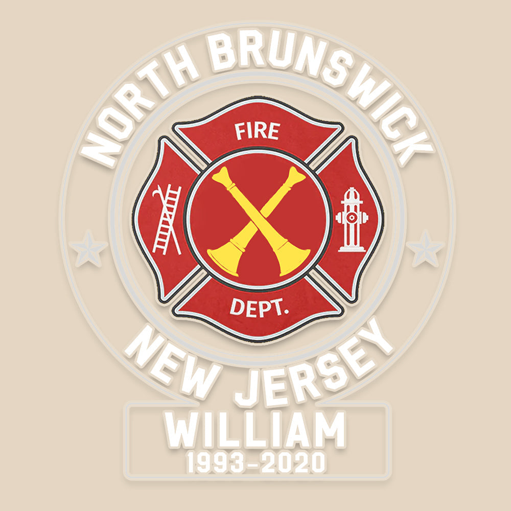 Personalized Firefighter Memorial Car Decal - North Brunswick, NJ