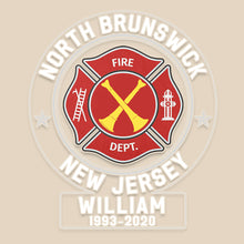 Load image into Gallery viewer, Personalized Firefighter Memorial Car Decal - North Brunswick, NJ
