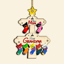 Load image into Gallery viewer, Personalized Christmas Socks Ornament for Grandma Ornament PopCulturePrints
