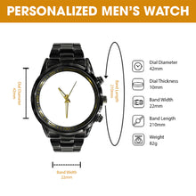 Load image into Gallery viewer, &quot;Time for a Good Read&quot; - Personalized Novel Book Men&#39;s Watch - Unique Gift for Book Lovers &amp; Readers Men&#39;s Watch PopCulturePrints
