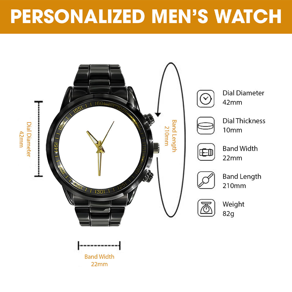 “Honor Our Heroes” – Military Men's Watch - Personalized Gift for Veterans Men's Watch PopCulturePrints