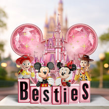 Load image into Gallery viewer, Celebrate Friendship with Our Cartoon Friends Acrylic Plaque – Personalized Gifts for Besties Shaped Plaques PopCulturePrints
