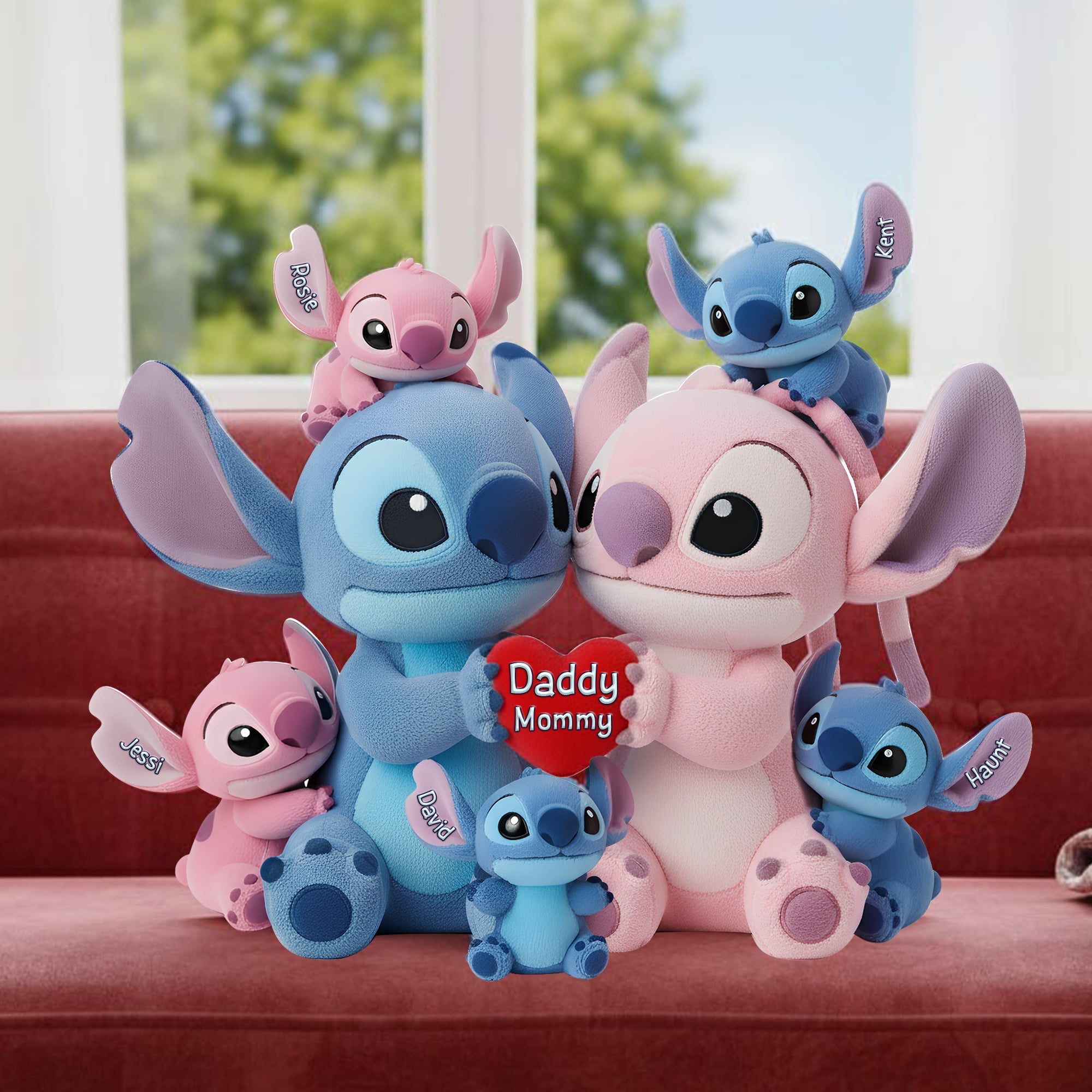 Embrace Family Love with Our Blue Alien Family Shaped Pillow - Personalized Gifts for Every Family Member Pillow PopCulturePrints