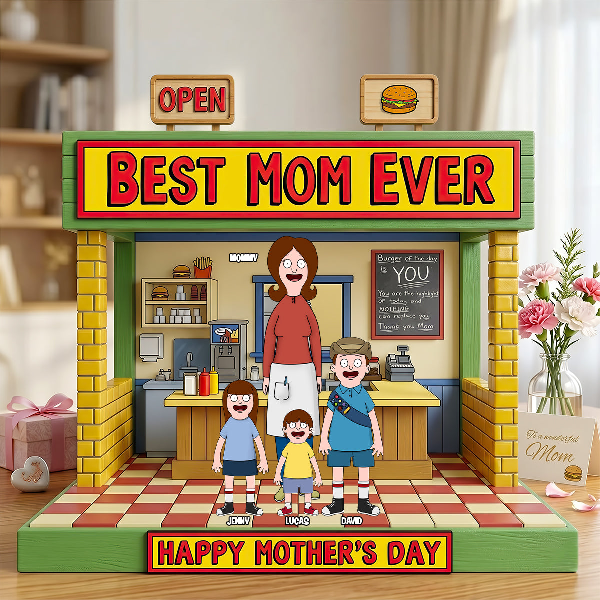 Best Mom Ever Acrylic Plaque - A Personalized Gift for Mothers, Grandmas & More Shaped Plaques PopCulturePrints