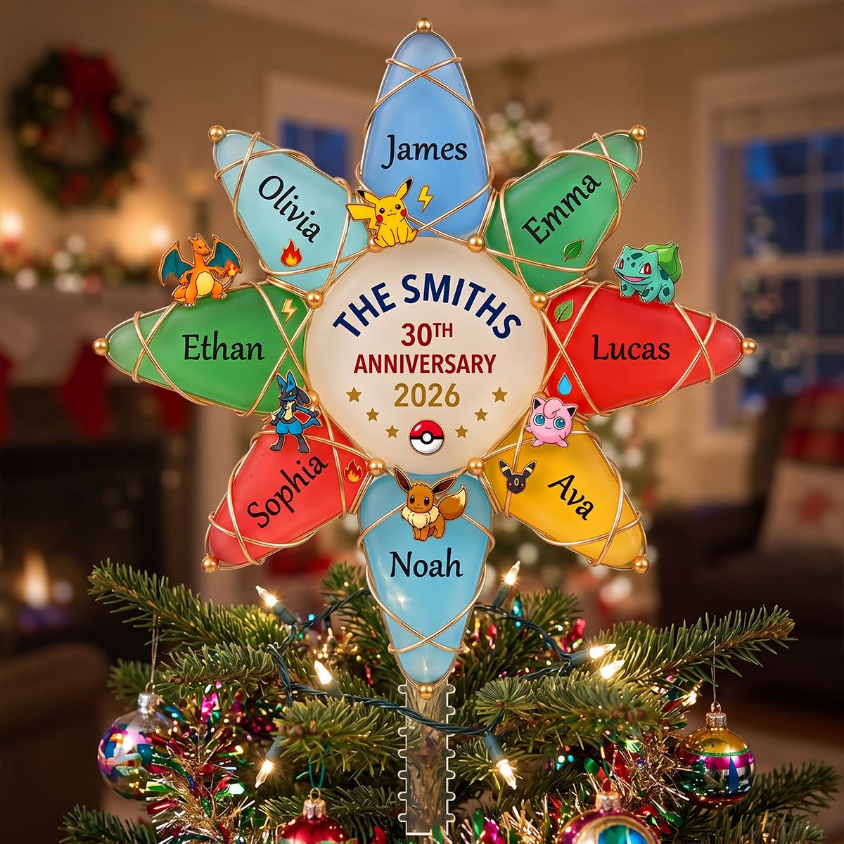 30-Year Collector Era Acrylic Christmas Tree Topper - Personalized Gifts 04HUTN071026 Ornament PopCulturePrints
