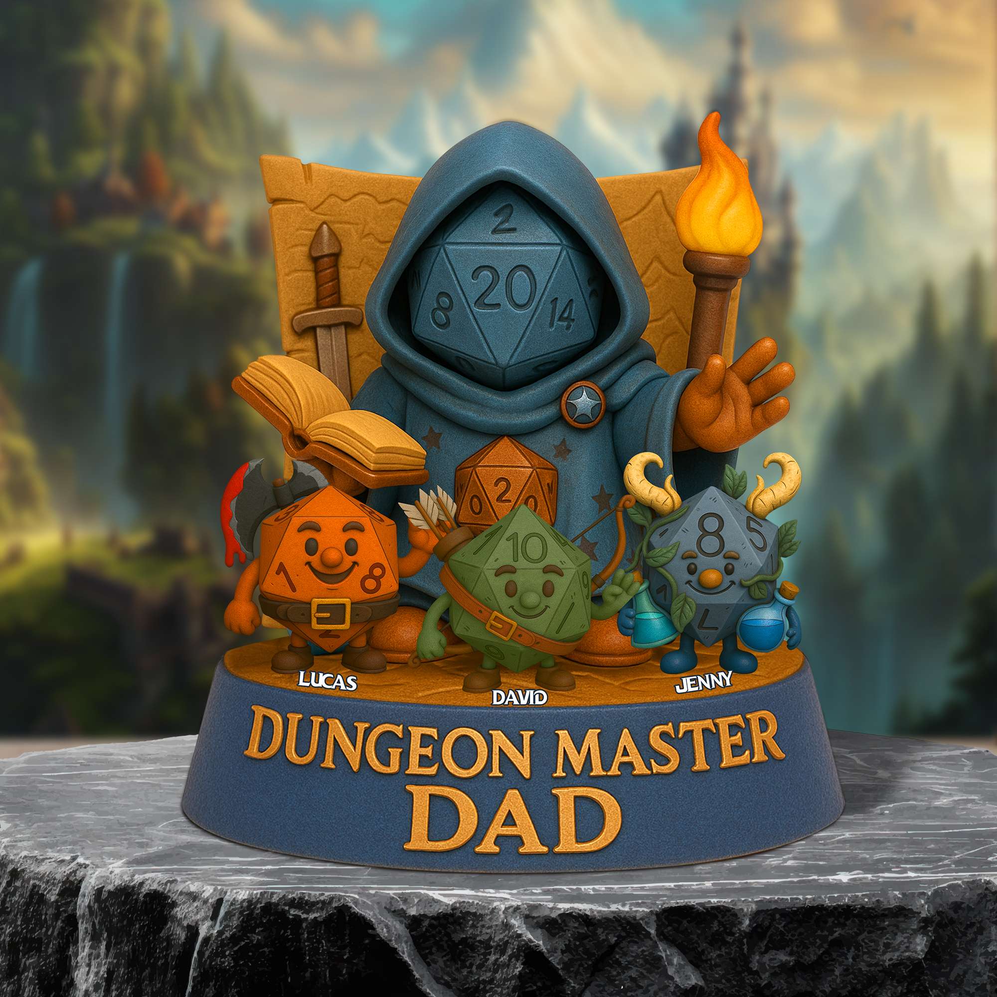 “For the Dad Who Leads the Adventure” - Master Dad Acrylic Plaque - Personalized Gifts for Dad, Grandpa, and More Shaped Plaques PopCulturePrints