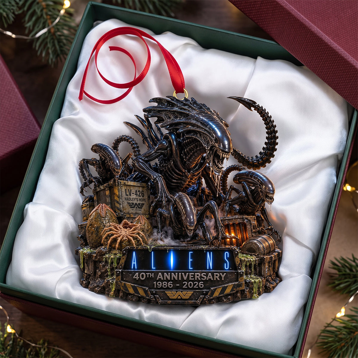 “Celebrate 40 Years of Sci-Fi Magic!” - Sci-Fi Creature 40th Anniversary Acrylic Ornament - Personalized Gift for Fans of Aliens