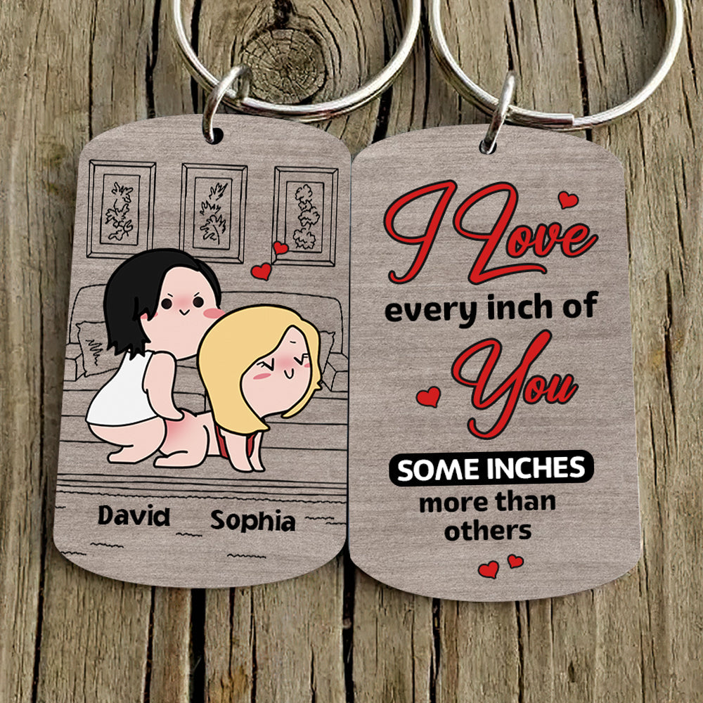 Personalized Naughty Couple Keychain - Custom Couple Gift Keychains PopCulturePrints
