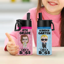Load image into Gallery viewer, Personalized 'Like A Boss' Kid Tumbler - Custom School Grade Design Kid Tumbler PopCulturePrints
