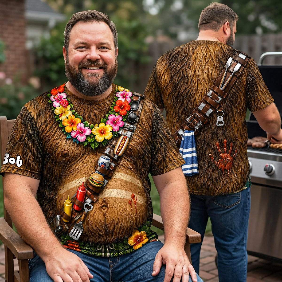 “Spice Up Your BBQ Moments” - Funny BBQ 3D Shirt - Personalized Gift for Grill Enthusiasts