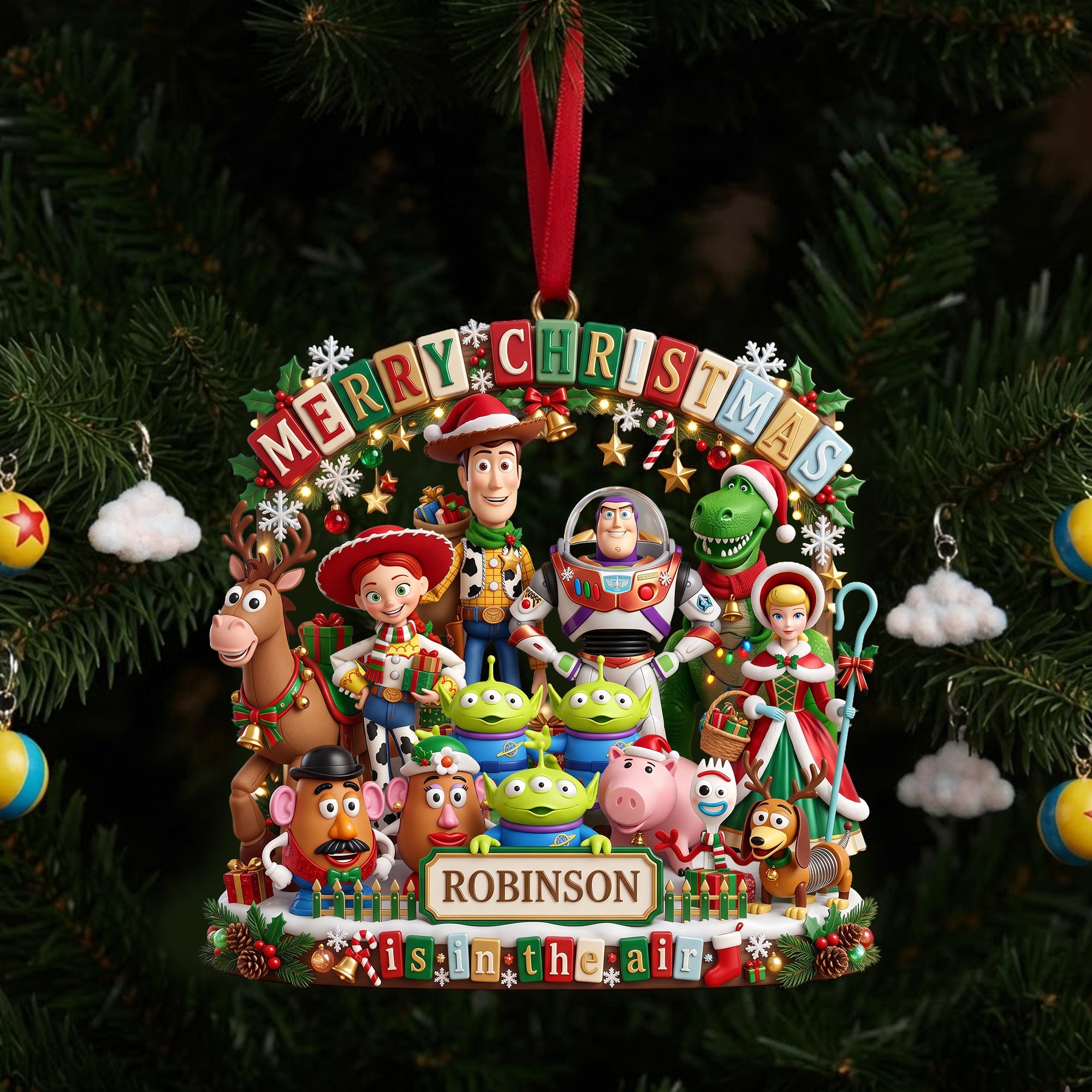 "Make Every Christmas Special!" - Personalized Festive Friends Acrylic Ornament - A Unique Gift for Families and Loved Ones
