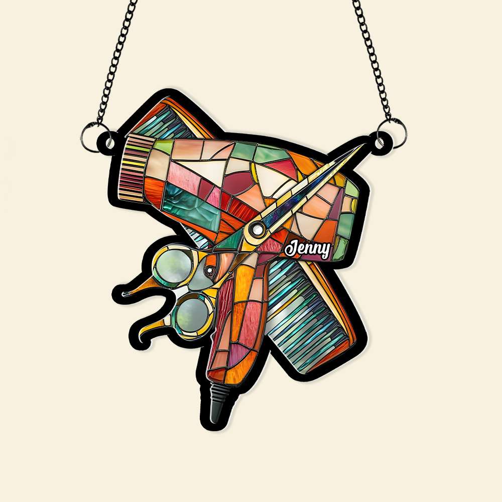 Personalized Barber Suncatcher Ornament - Perfect Gift for Hair Salon Lovers Ornament PopCulturePrints
