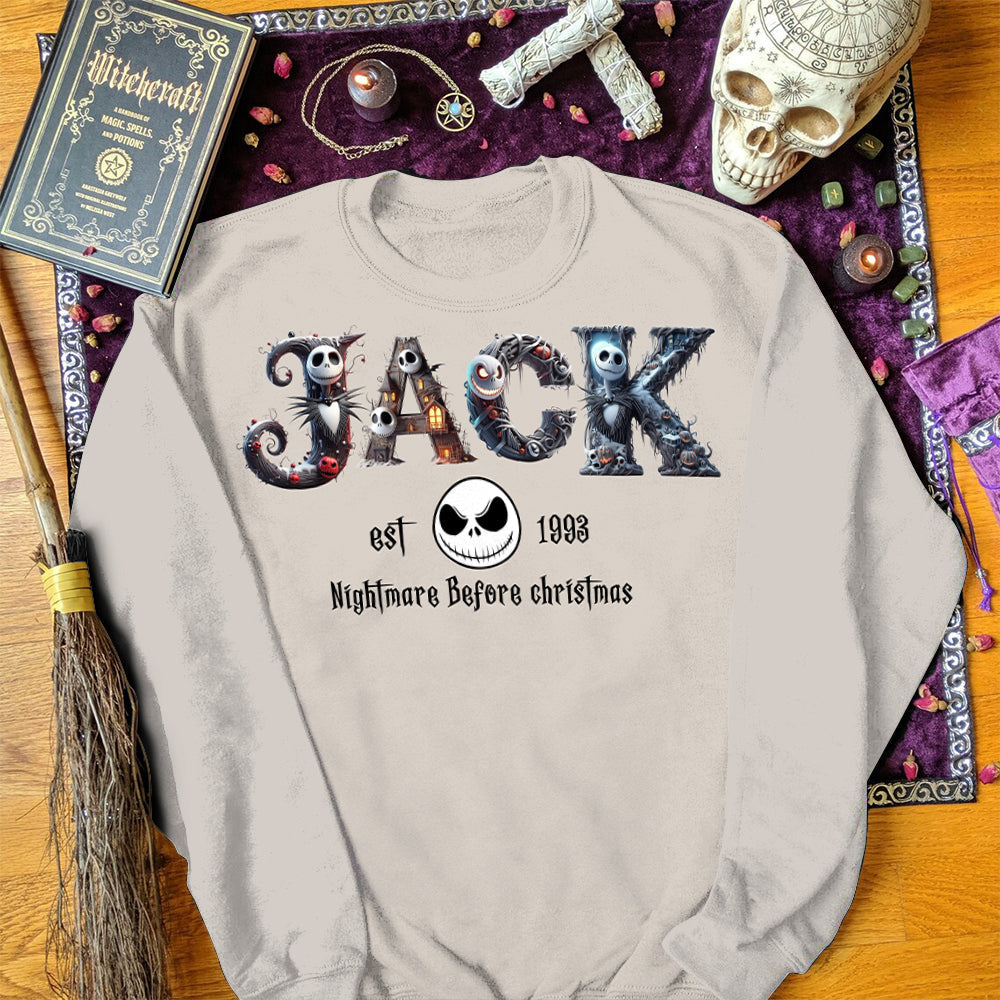 Personalized Movie Fan Christmas Sweatshirt - Nightmare Before Christmas Theme