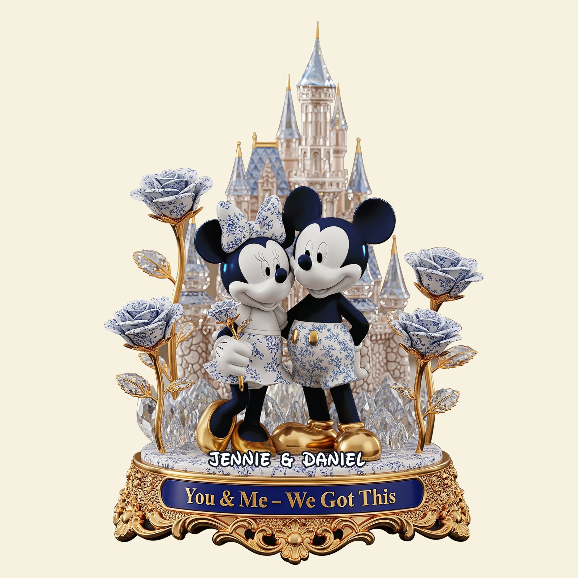 You & Me - We Got This | Personalized Castle Of Love Acrylic Plaque - Custom Gift for Couples Shaped Plaques PopCulturePrints