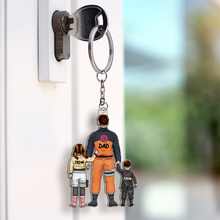 Load image into Gallery viewer, “Celebrate Dad&#39;s Love with a Personalized Anime Dad Keychain” - Custom Keychain for Father, Gift for Dad and Grandpa Keychains PopCulturePrints
