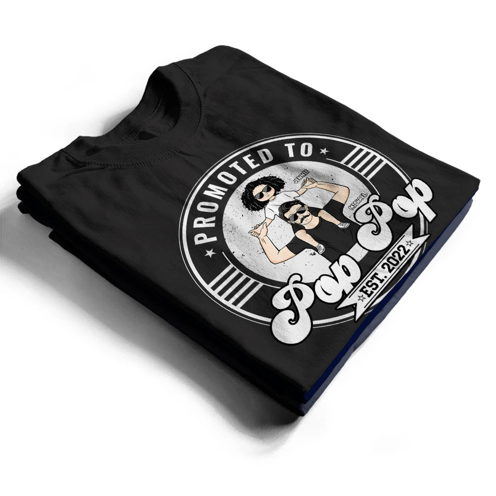 Promoted To Daddy - Custom T-Shirt for New Dads T-shirt PopCulturePrints